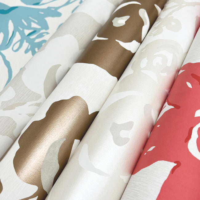 brushstroke-floral-wallpaper-coral-york-wallcoverings-bl1731 - York Wallcoverings Wallpaper
