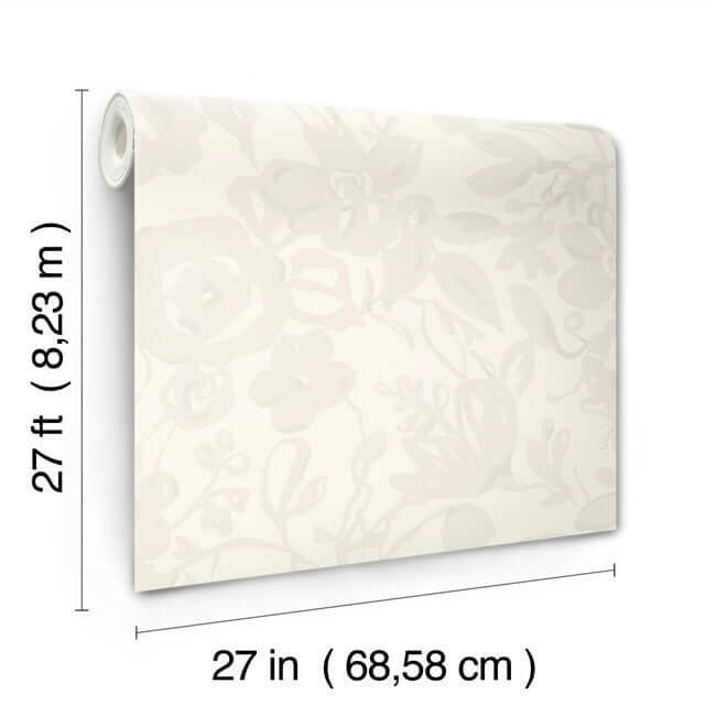 brushstroke-floral-pearl-wallpaper-york-wallcoverings-bl1734 - York Wallcoverings Wallpaper