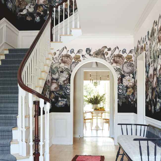 Rachel Rose White Wall Mural - York Wallcoverings - BL1822M - York Wallcoverings Wallpaper