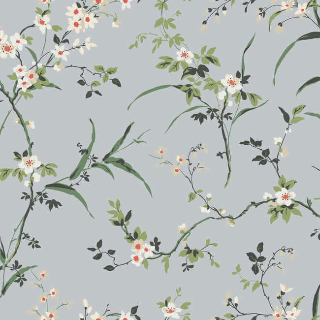 blossom-branches-light-grey-wallpaper-york-wallcoverings-bl1743 - York Wallcoverings Wallpaper