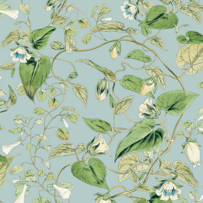moon-flower-sky-blue-wallpaper-york-wallcoverings-bl1714 - York Wallcoverings Wallpaper