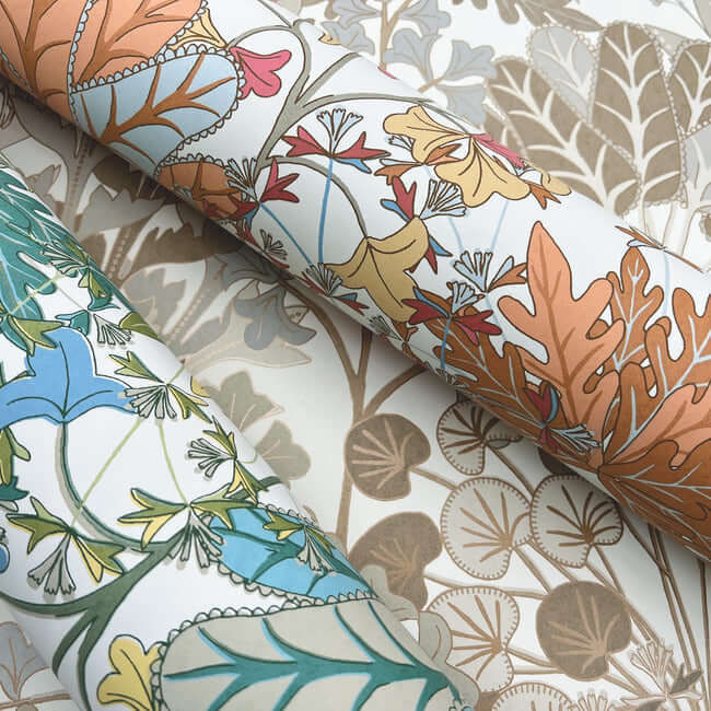 forest-floor-white-green-wallpaper-york-wallcoverings-bl1814 - York Wallpaper Wallpaper