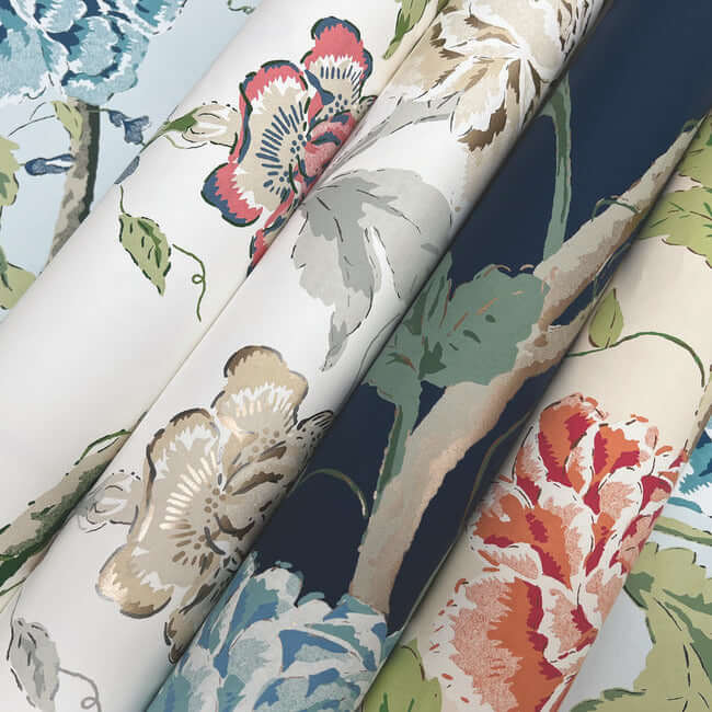 teahouse-floral-white-blush-wallpaper-york-wallcoverings-bl1785 - York Wallpaper Wallpaper