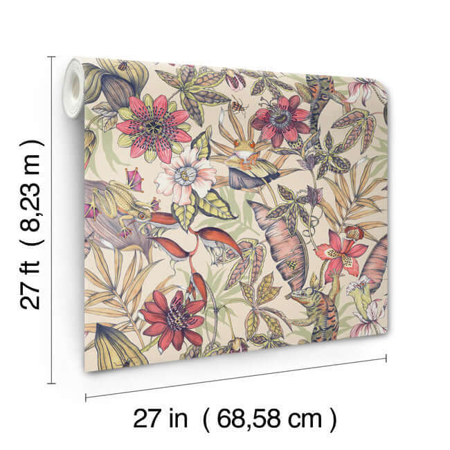 rainforest-cream-wallpaper-york-wallcoverings-bl1704 - York Wallpaper Wallpaper