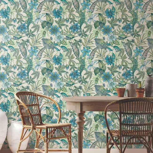 Rainforest Multicolor Wallpaper - York Wallcoverings - BL1705 - York Wallcoverings Wallpaper