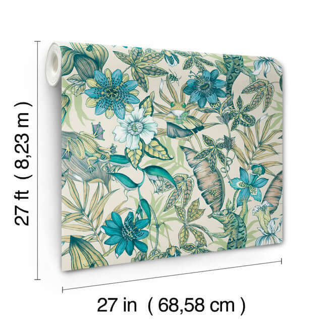 rainforest-multicolor-wallpaper-york-wallcoverings-bl1705 - York Wallcoverings Wallpaper