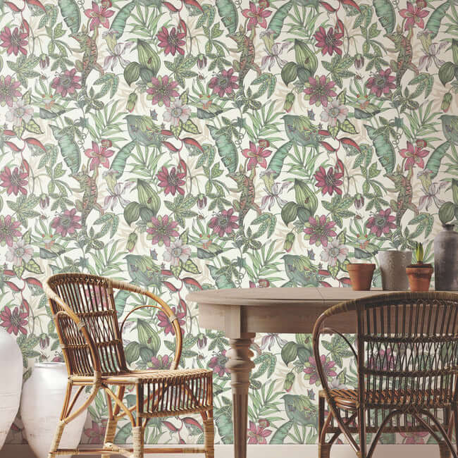 rainforest-multicolor-wallpaper-york-wallcoverings-bl1702 - York Wallpaper Wallpaper