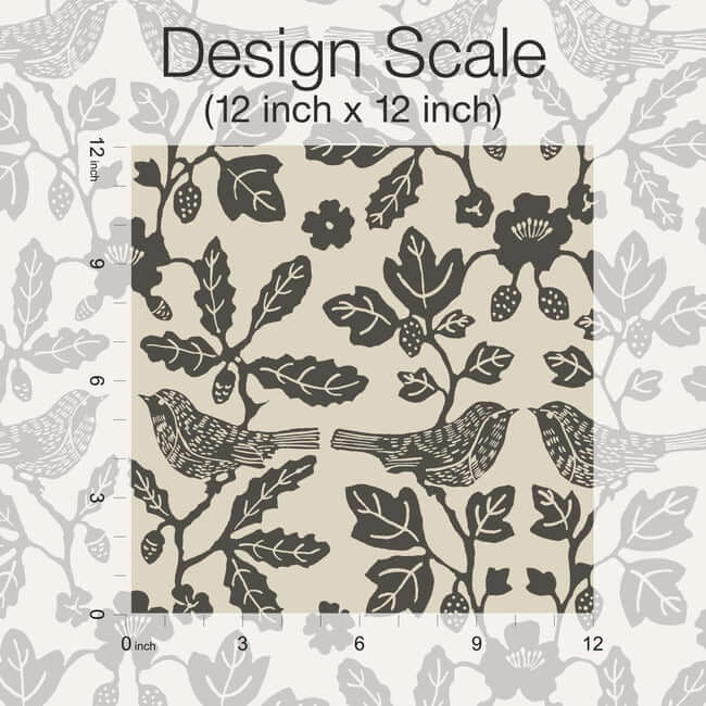 sparrow-oak-linen-charcoal-peel-stick-wallpaper-york-wallcoverings-psw1442rl - York Wallpaper Wallpaper