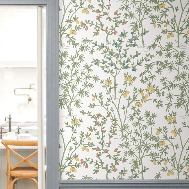 lemon-grove-premium-peel-stick-wallpaper-white-york-wallcoverings-psw1455rl - York Wallcoverings Wallpaper