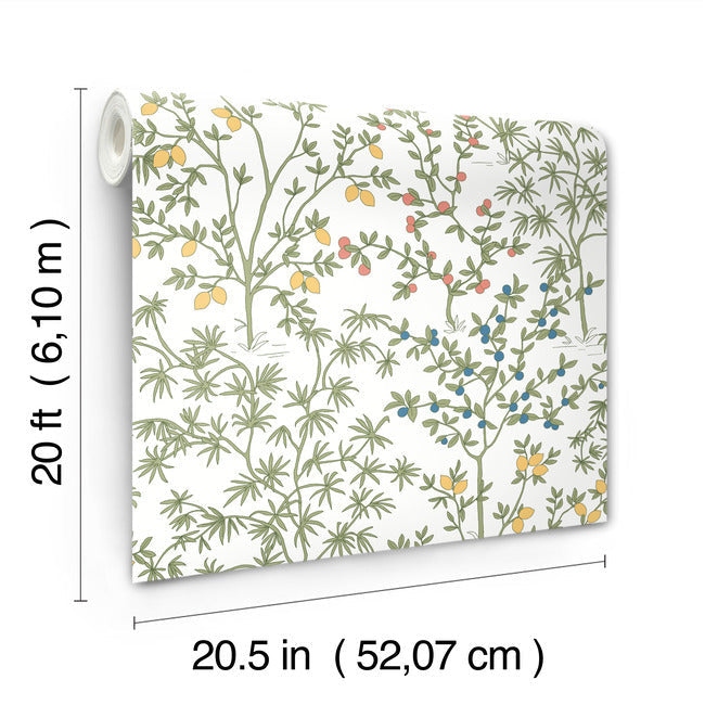 lemon-grove-premium-peel-stick-wallpaper-white-york-wallcoverings-psw1455rl - York Wallcoverings Wallpaper