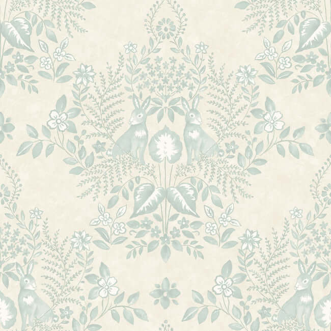 cottontail-toile-vintage-duck-egg-peel-stick-wallpaper-york-wallcoverings-psw1435rl - York Wallcoverings Wallpaper