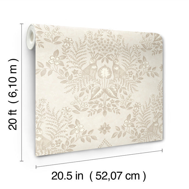 cottontail-toile-wicker-peel-stick-wallpaper-york-wallcoverings-psw1434rl - York Wallpaper Wallpaper