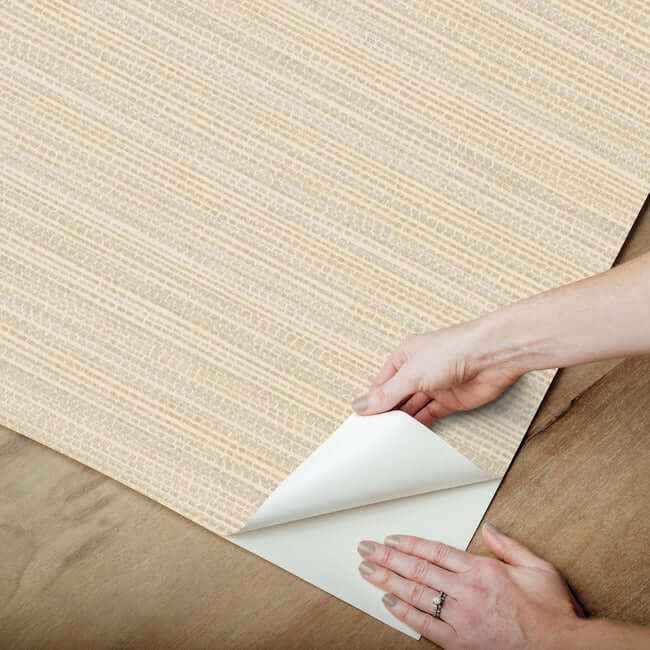 Tick Mark Texture Warm Wheat Peel & Stick Wallpaper - York Wallcoverings - PSW1449RL - York Wallcoverings Wallpaper