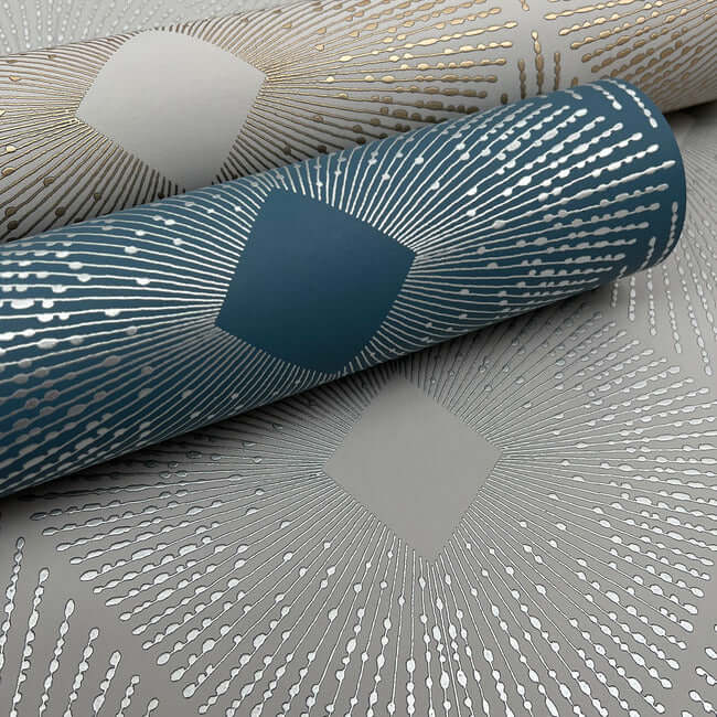 harlowe-blue-silver-wallpaper-york-wallcoverings-md7131 - York Wallcoverings Wallpaper