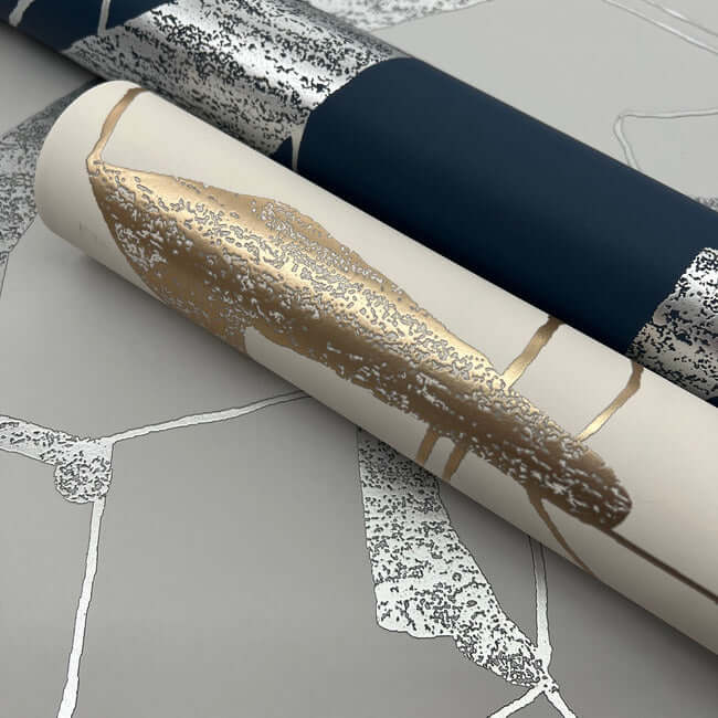 abstract-geo-cream-gold-wallpaper-york-wallcoverings-md7113 - York Wallcoverings Wallpaper