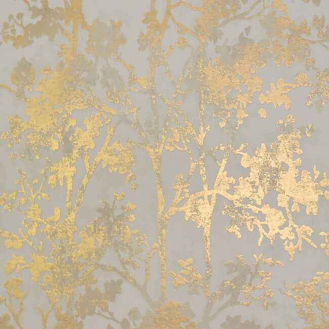 Shimmering Foliage Almond & Gold Wallpaper - York Wallcoverings - NW3582 - York Wallcoverings Wallpaper