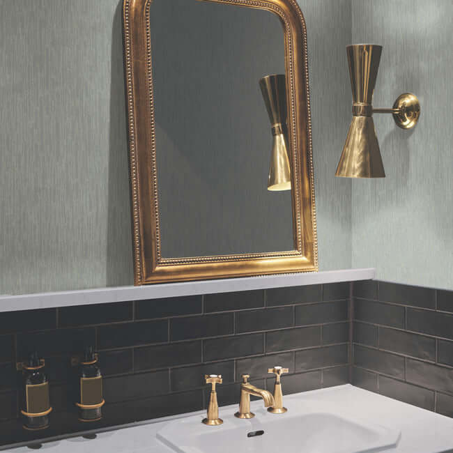 metallic-cascade-pale-green-silver-wallpaper-york-wallcoverings-md7153 - York Wallpaper Wallpaper