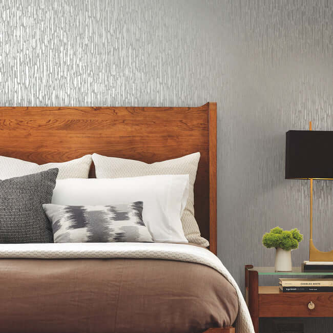 metallic-cascade-spa-silver-wallpaper-york-wallcoverings-md7154 - York Wallpaper Wallpaper