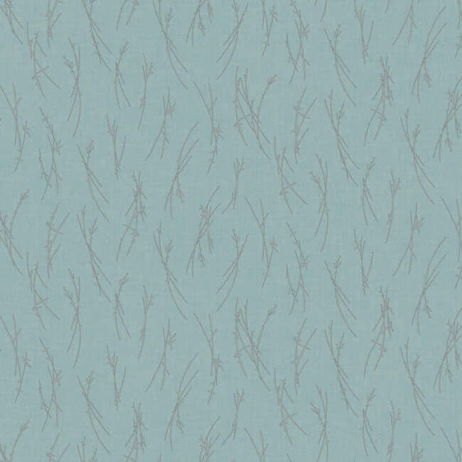 sprigs-smokey-blue-silver-wallpaper-york-wallcoverings-md7193 - York Wallcoverings Wallpaper