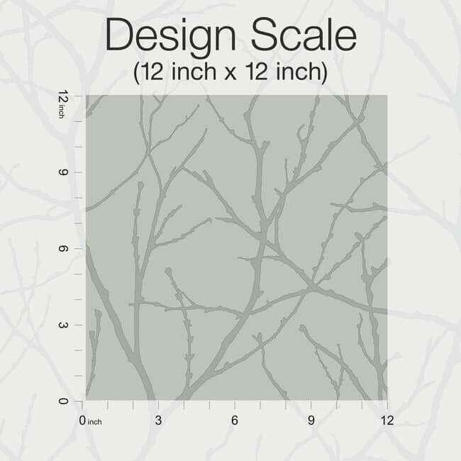 Trees Silhouette Eucalyptus & Silver Wallpaper - York Wallcoverings - MD7124 - York Wallcoverings Wallpaper