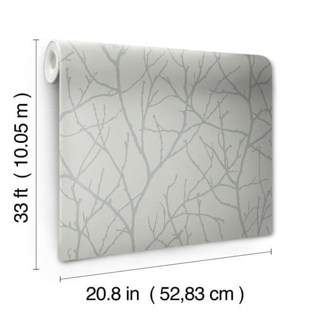 trees-silhouette-eucalyptus-silver-wallpaper-york-wallcoverings-md7124 - York Wallpaper Wallpaper