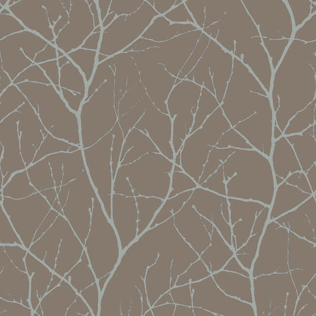 trees-silhouette-mocha-silver-wallpaper-york-wallcoverings-md7121 - York Wallpaper Wallpaper