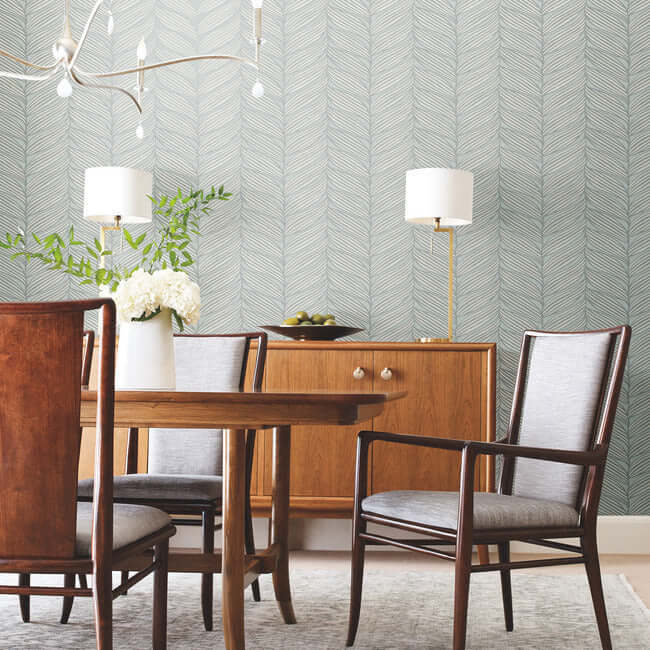 luminous-leaves-spa-silver-wallpaper-york-wallcoverings-md7165 - York Wallpaper Wallpaper