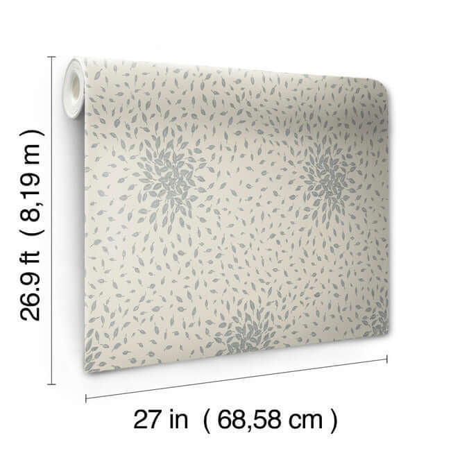 petite-leaves-beige-silver-wallpaper-york-wallcoverings-md7105 - York Wallcoverings Wallpaper