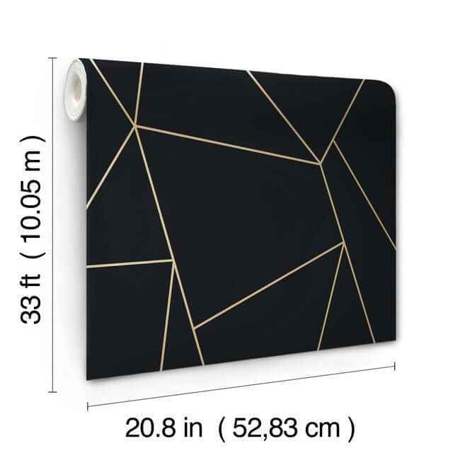 Nazca Black & Gold Wallpaper - York Wallcoverings - MD7181 - York Wallcoverings Wallpaper