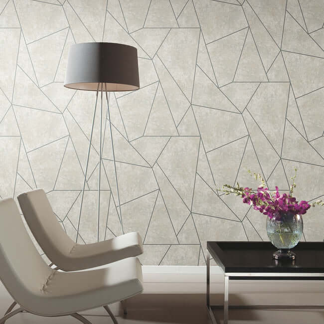 nazca-neutral-silver-wallpaper-york-wallcoverings-md7183 - York Wallpaper Wallpaper