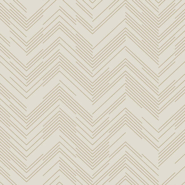 polished-chevron-cream-gold-wallpaper-york-wallcoverings-md7225 - York Wallcoverings Wallpaper