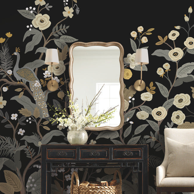 peacock-mural-black-york-wallcoverings-rp7399m