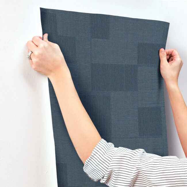 Contour Navy Wallpaper - York Wallcoverings - OI0706 - York Wallcoverings Wallpaper