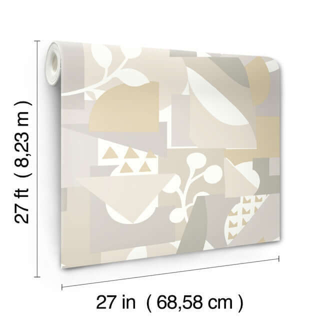 cut-outs-wallpaper-neutral-multi-york-wallcoverings-oi0672 - York Wallcoverings Wallpaper