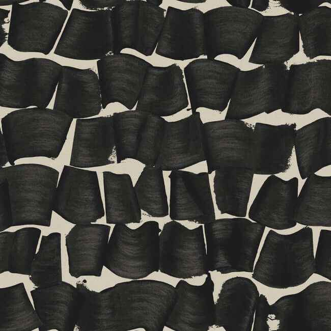 Brushed Ink Black Wallpaper - York Wallcoverings - OI0651 - York Wallcoverings Wallpaper