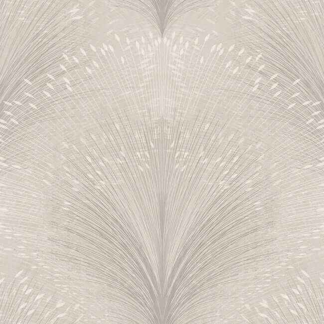 Papyrus Plume Grey Wallpaper - York Wallcoverings - OI0684