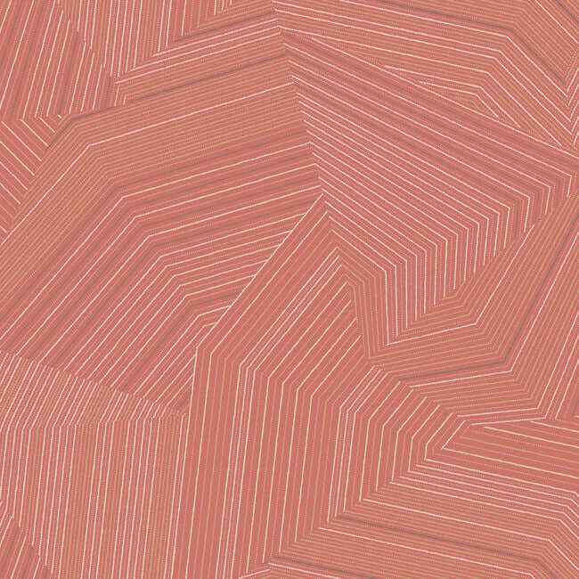 Dotted Maze Desert Red Wallpaper - York Wallcoverings - OI0611