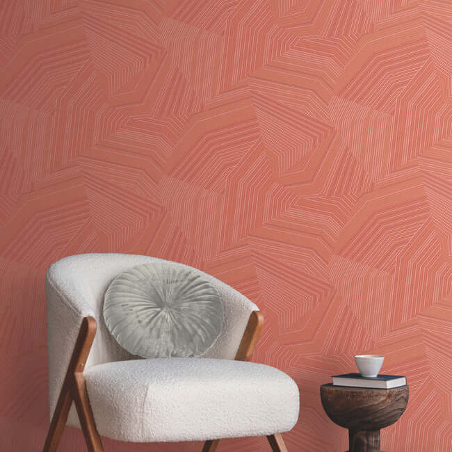 dotted-maze-desert-red-wallpaper-york-wallcoverings-oi0611 - York Wallpaper Wallpaper