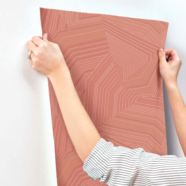 dotted-maze-desert-red-wallpaper-york-wallcoverings-oi0611 - York Wallpaper Wallpaper