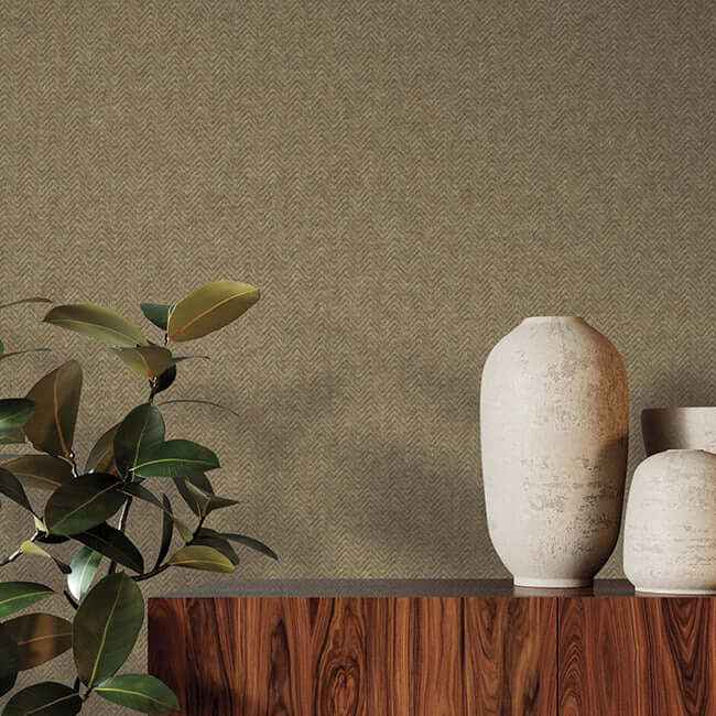 Savile Linen Wallpaper - York Wallcoverings - HA3652R - York Wallcoverings Wallpaper