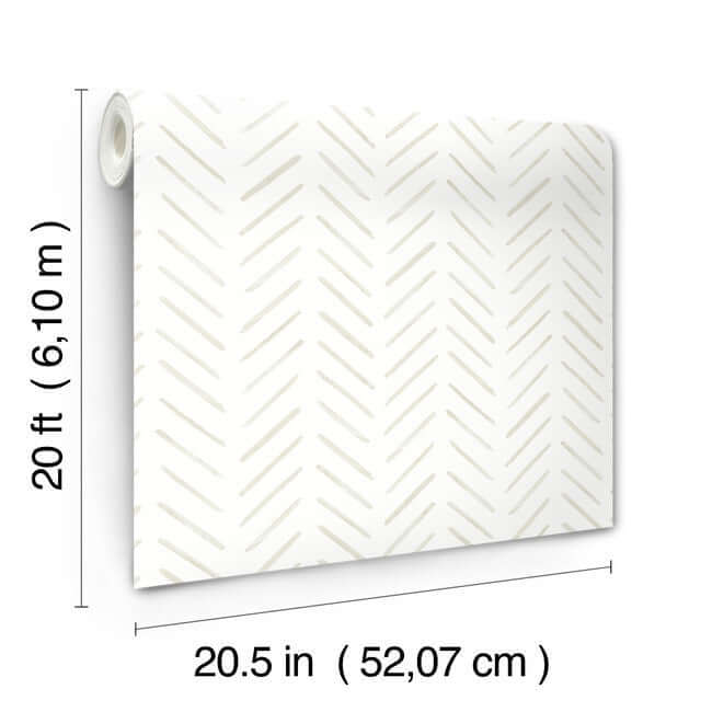 painted-herringbone-sand-peel-stick-wallpaper-york-wallcoverings-psw1529rl - York Wallpaper Wallpaper