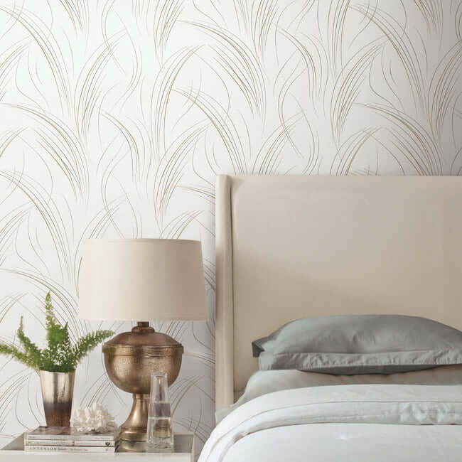 graceful-wisp-white-wallpaper-york-wallcoverings-ev3939 - York Wallpaper Wallpaper