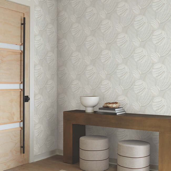 floating-lanterns-light-grey-wallpaper-york-wallcoverings-ev3907 - York Wallpaper Wallpaper