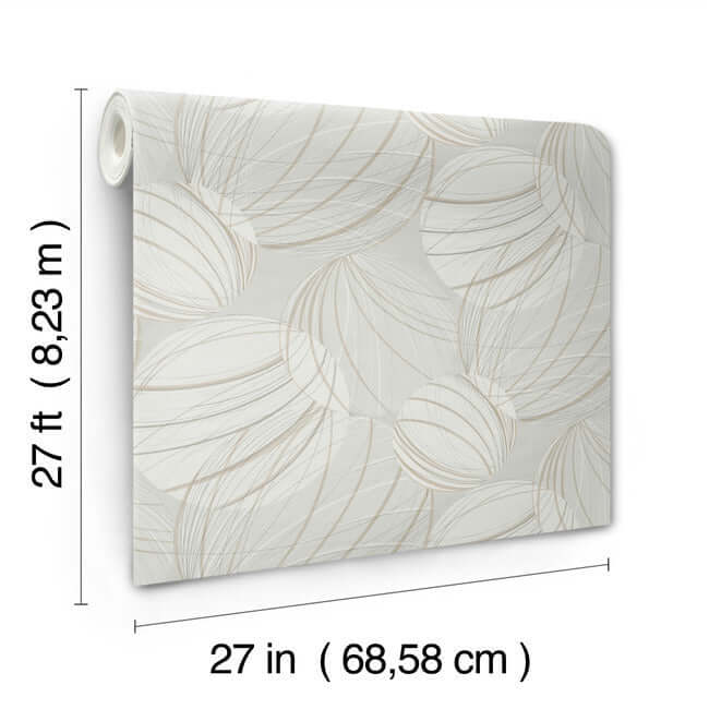floating-lanterns-light-grey-wallpaper-york-wallcoverings-ev3907 - York Wallpaper Wallpaper