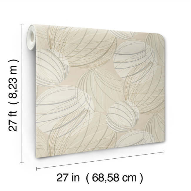 floating-lanterns-taupe-wallpaper-york-wallcoverings-ev3908 - York Wallpaper Wallpaper