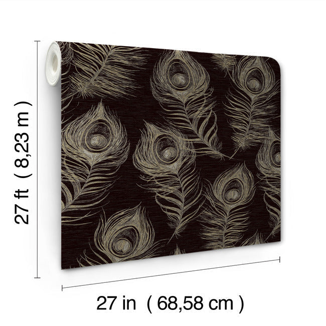 regal-peacock-wallpaper-black-york-wallcoverings-ev3942