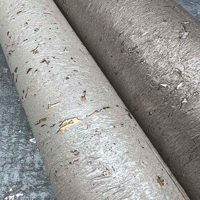 Cork Gold & Silver Metallic Wallpaper - York Wallcoverings - CZ2482 - York Wallcoverings Wallpaper