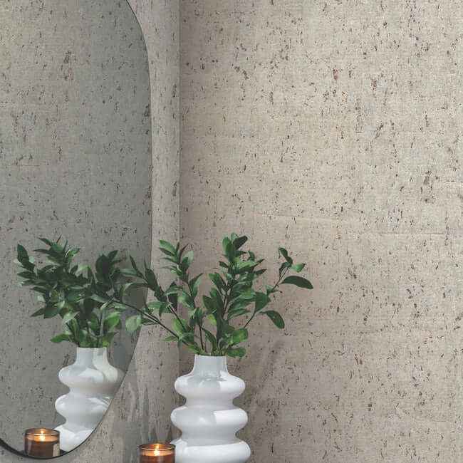 Cork Gold & Silver Metallic Wallpaper - York Wallcoverings - CZ2482 - York Wallcoverings Wallpaper