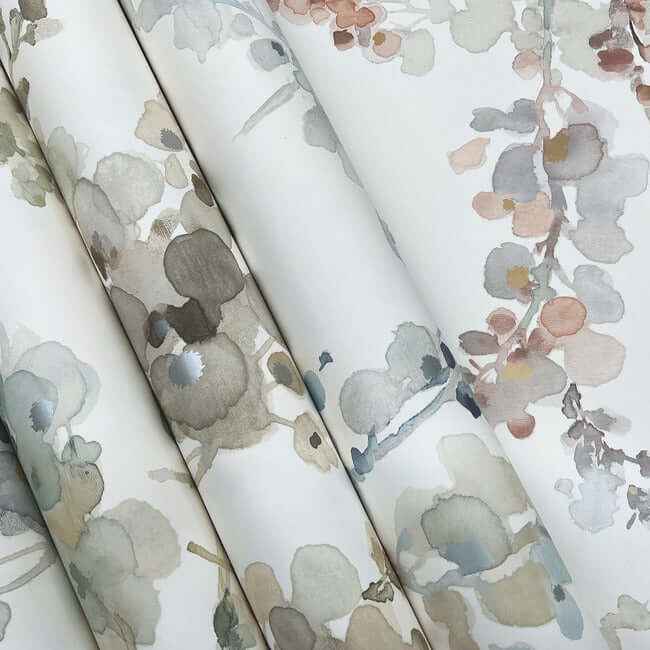 Blossom Fling Blue Wallpaper - York Wallcoverings - EV3974 - York Wallcoverings Wallpaper