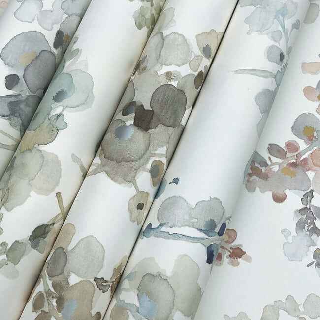 Blossom Fling Blue Wallpaper - York Wallcoverings - EV3974 - York Wallcoverings Wallpaper